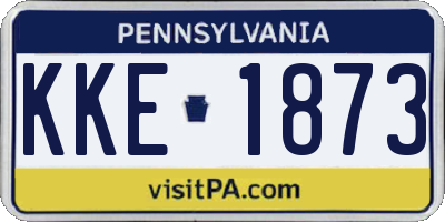 PA license plate KKE1873