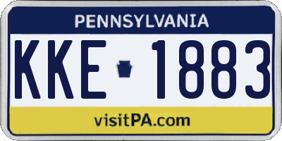 PA license plate KKE1883