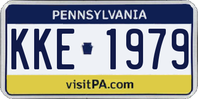 PA license plate KKE1979
