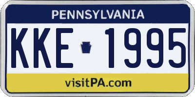 PA license plate KKE1995