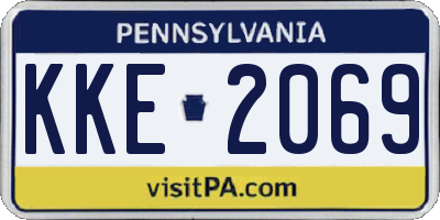 PA license plate KKE2069