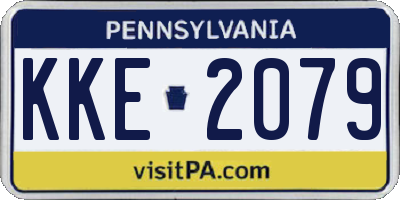 PA license plate KKE2079