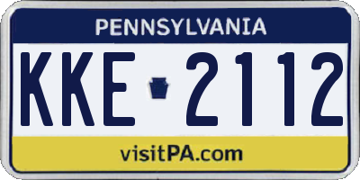 PA license plate KKE2112
