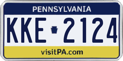 PA license plate KKE2124