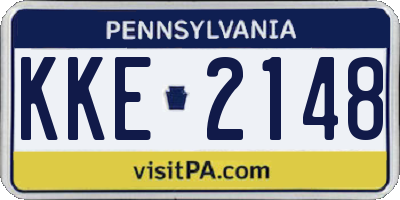PA license plate KKE2148