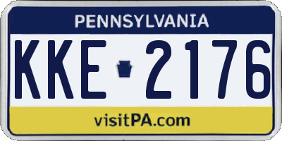 PA license plate KKE2176