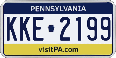 PA license plate KKE2199