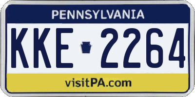 PA license plate KKE2264