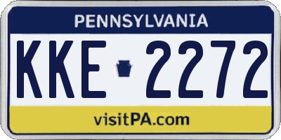 PA license plate KKE2272
