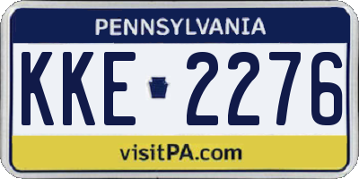 PA license plate KKE2276