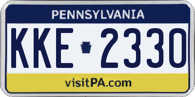 PA license plate KKE2330