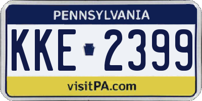 PA license plate KKE2399