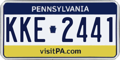 PA license plate KKE2441