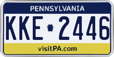 PA license plate KKE2446