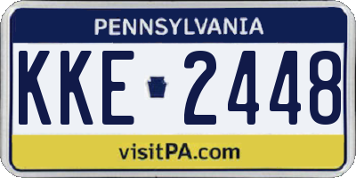 PA license plate KKE2448