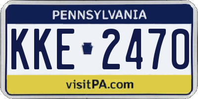 PA license plate KKE2470