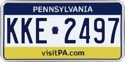 PA license plate KKE2497