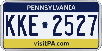 PA license plate KKE2527