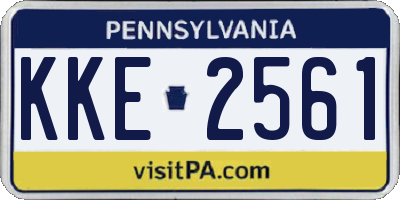 PA license plate KKE2561