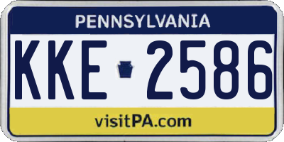 PA license plate KKE2586