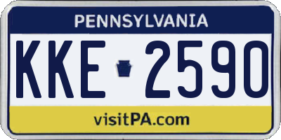 PA license plate KKE2590