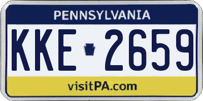 PA license plate KKE2659