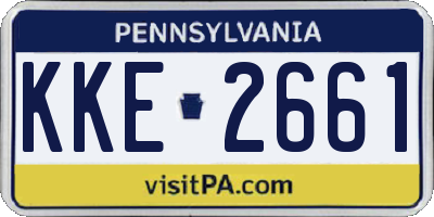 PA license plate KKE2661