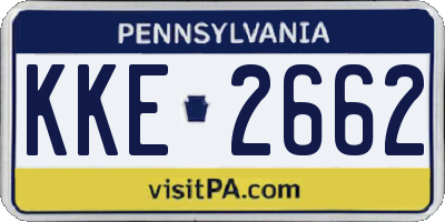 PA license plate KKE2662