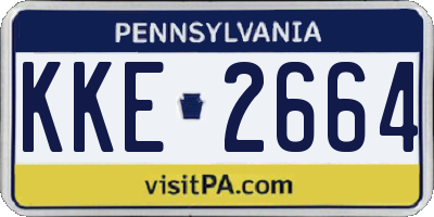 PA license plate KKE2664