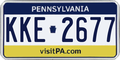 PA license plate KKE2677