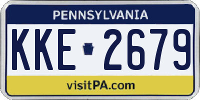 PA license plate KKE2679