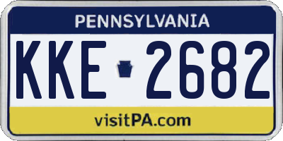 PA license plate KKE2682