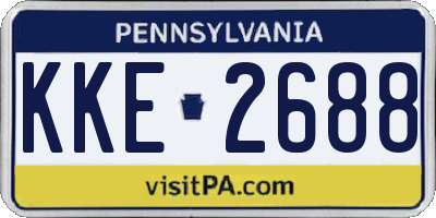 PA license plate KKE2688