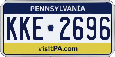 PA license plate KKE2696