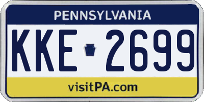PA license plate KKE2699