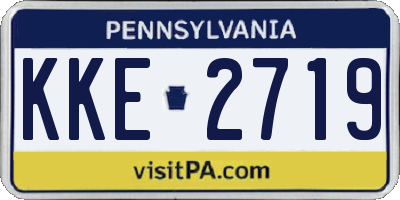 PA license plate KKE2719