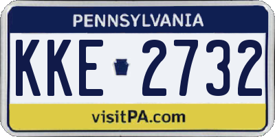 PA license plate KKE2732