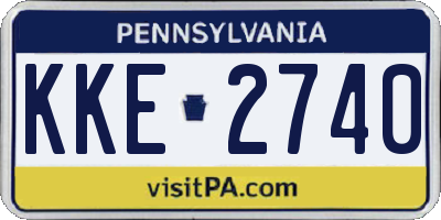 PA license plate KKE2740