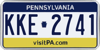 PA license plate KKE2741
