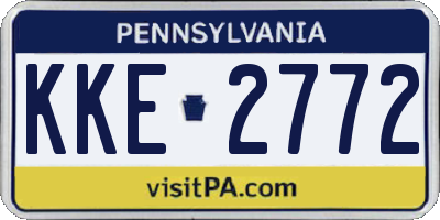 PA license plate KKE2772