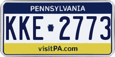 PA license plate KKE2773
