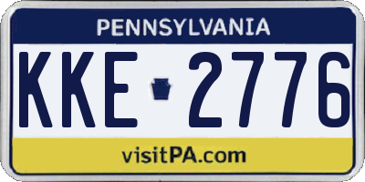 PA license plate KKE2776