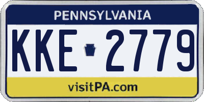 PA license plate KKE2779