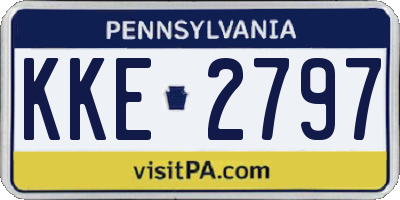PA license plate KKE2797