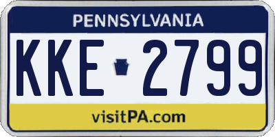 PA license plate KKE2799