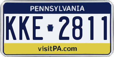 PA license plate KKE2811