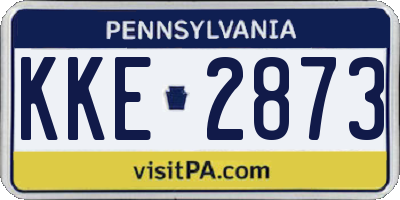 PA license plate KKE2873