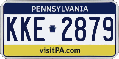 PA license plate KKE2879