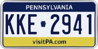 PA license plate KKE2941