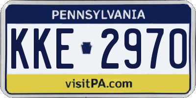 PA license plate KKE2970